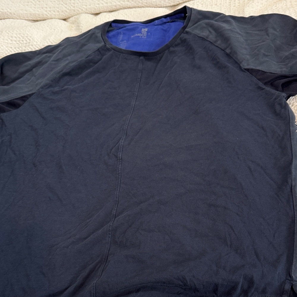 Number Lab Navy and Blue Raglan T-Shirt